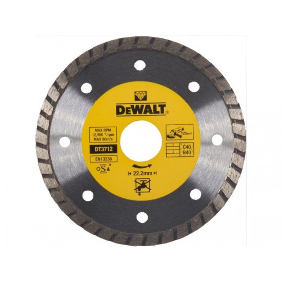 Δίσκος διαμαντέ DEWALT δομικών υλικών Φ125x2.2mm DEWALT DT3712