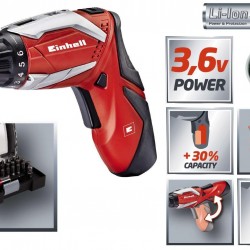 ΚΑΤΣΑΒΙΔΙ EINHELL TE-SD 3,6 LI KIT 3,6V + ΣΕΤ ΚΑΤΣΑΒΙΔΟΜΥΤΕΣ 32 ΤΕΜΑΧΙΩΝ (4513495)