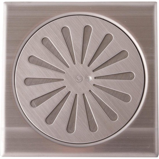Σχαράκι Σιφωνιού Τετράγωνο INOX 120mm με Αφροφράκτη 37961