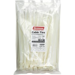 ΔΕΜΑΤΙΚΑ 300 X 4,8mm ΑΣΠΡΟ σετ 100 τεμ