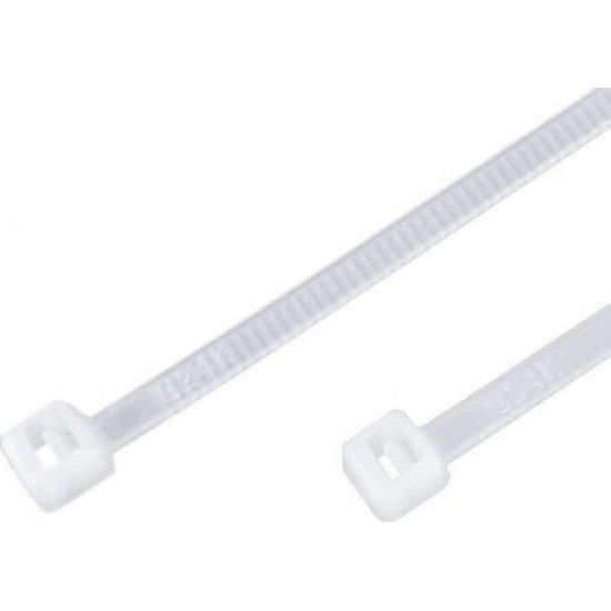 ΔΕΜΑΤΙΚΑ 300 X 4,8mm ΑΣΠΡΟ σετ 100 τεμ