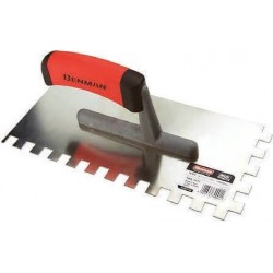 Σπάτουλα Πλακιδίων BENMAN 70990 Inox Οδοντωτή 280x130mm με Πλαστική Λαβή με Δόντι 10x10mm