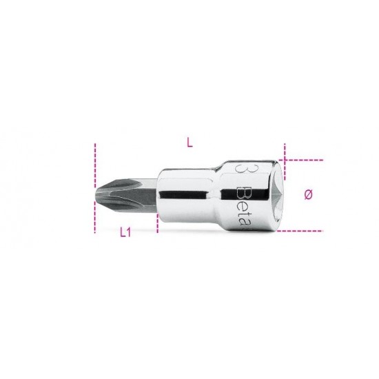 καρυδάκια με μύτη 3/8 για βίδες με σταυρό Phillips® 4 BETA 009100474 καρυδάκια με μύτη 3/8 για βίδες με σταυρό Phillips® 4 BETA 009100474