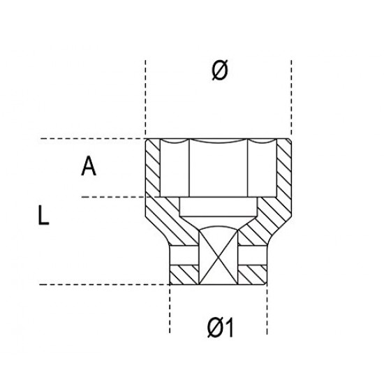 Καρυδ.εξάγ.1/2 24 1000V BETA (Β009200254)