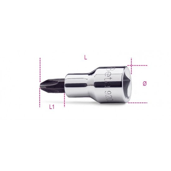 Καρυδάκια με μύτη 1/2 για βίδες με σταυρό Phillips® 2 BETA 009200472 Καρυδάκια με μύτη 1/2 για βίδες με σταυρό Phillips® 2 BETA 009200472