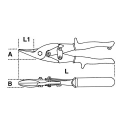Λαμαρινοψάλιδο δεξιάς κοπής blister BETA (Β011239020)