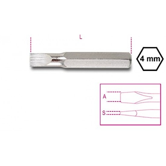 Μύτες 4mm εγκοπή 0,25χ1,2mm BETA (Β012560002)