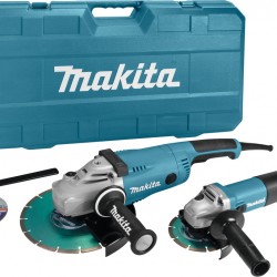 PROMO KIT ΓΩΝΙΑΚΩΝ ΤΡΟΧΩΝ 230mm ΚΑΙ 125mm MAKITA DK0053GX1
