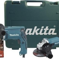 Σετ Κρουστικό Δράπανο 710W HP1631 και Γωνιακός Τροχός 115mm / 720W GA4530R σε Βαλιτσάκι Makita DK0049X1