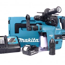 ΠΙΣΤΟΛΕΤΟ MAKITA DHR243RTJV 18V LION Περιστροφικό Πιστολέτο Μπαταρίας με Ταχυτσόκ και Κιτ Σκόνης 18V (2χ5.0Ah)