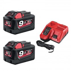 ΚΙΤ 2 ΜΠΑΤΑΡΙΕΣ 9ΑΗ ΚΑΙ ΦΟΡΤΙΣΤΗΣ Milwaukee M18 NRG-902 4933451422