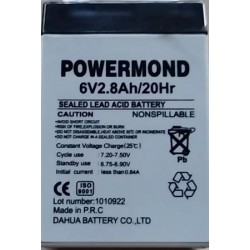 Μπαταρία 6V 2.8Ah POWERMOND Επαναφορτιζόμενη Μολύβδου