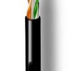 ANGA ST-L04 (100μ) Καλώδιο UTP CAT6 CCA/PVC/PET Μαύρο