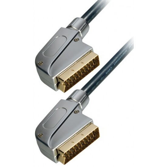 Scart σε Scart 21 pins όλα συνδεδεμένα 1.5μ ΜΕΤΑΛΛΙΚΟ ΕΠΙΧΡΥΣΟ