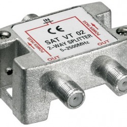 VT02 Splitter 2 Εξόδων 5-2450MHz Με διέλευση τάσης