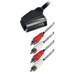 Scart αρσ. σε 4 RCA (2x Audio in + 2x Audio out) 3.0μ