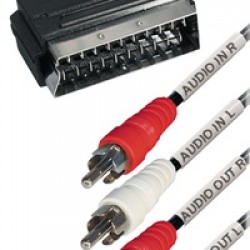 Scart αρσ. σε 4 RCA (2x Audio in + 2x Audio out) 3.0μ