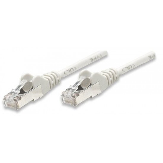 F/UTP CAT5e Patch Cable Straight Λευκό 7,5μ CCA