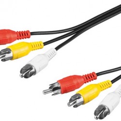 3 RCA σε 3 RCA stereo 5μ