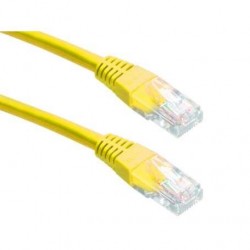PATCH CABLE CAT6E CCA 1mtr YELLOW