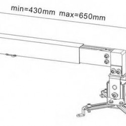 BRATECK Βάση PROJECTOR PRB-2W Μαύρη