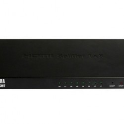 Power Plus PS-1008 HDMI Splitter, 1 Εισόδου - 8 Εξόδων, 3D 1080P@60Hz, HDMI 1.4Α, HDCP, DTS, Dolby Digital True HD  KAI  Τροφοδοτικό