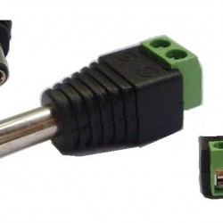 Βύσμα τροφοδοσίας DC (2,1mm / 5,5mm) ιδανικό για χρήση με Κάμερες και Video Balun σε ακροδέκτες βίδες