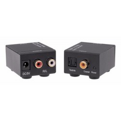 ANGA QA-C102 Μετατροπέας Ψηφιακού Ήχου Toslink ή Coaxial σε Stereo RCA (περιλαμβάνει τροφοδοτικό 5V/1A)